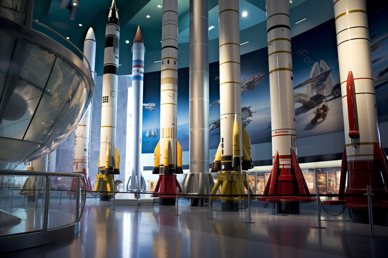 科技馆卫星火箭室内航天日展览,高清,摄影图,摄影图片,图片大全,摄影图免费下载